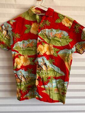 Hilo Hattie Vintage Boys Aloha Hawaiian Shirt Medium M
